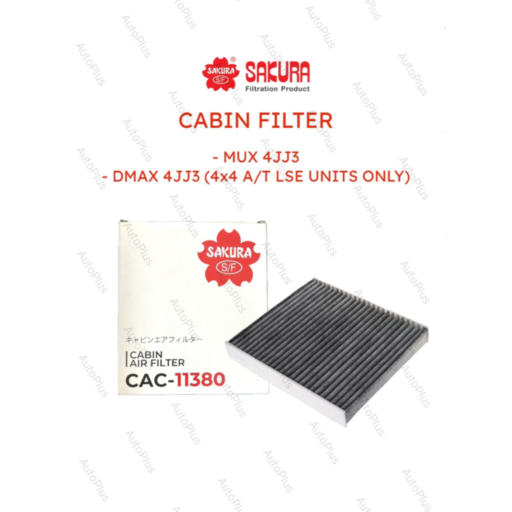 SAKURA AIRCON CABIN FILTER Isuzu Mux 4JJ3, Dmax 4JJ3 4x4 A/T LSE