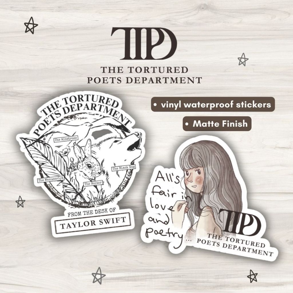 Taylor Swift TTPD Vinyl Sticker 2.2 inches Waterproof Laptop Sticker ...