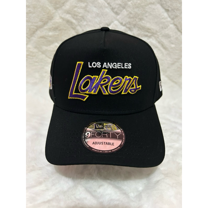 NEWERA 9FORTY AFRAME NBA LOS ANGELES LAKERS (SCRIPT) BLACK | Shopee ...