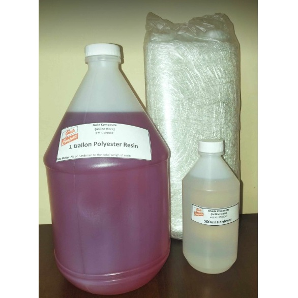 Fiberglass Set (R3) - 1 gal Resin, 500cc Hardener w/ 1kg CSM | Shopee ...