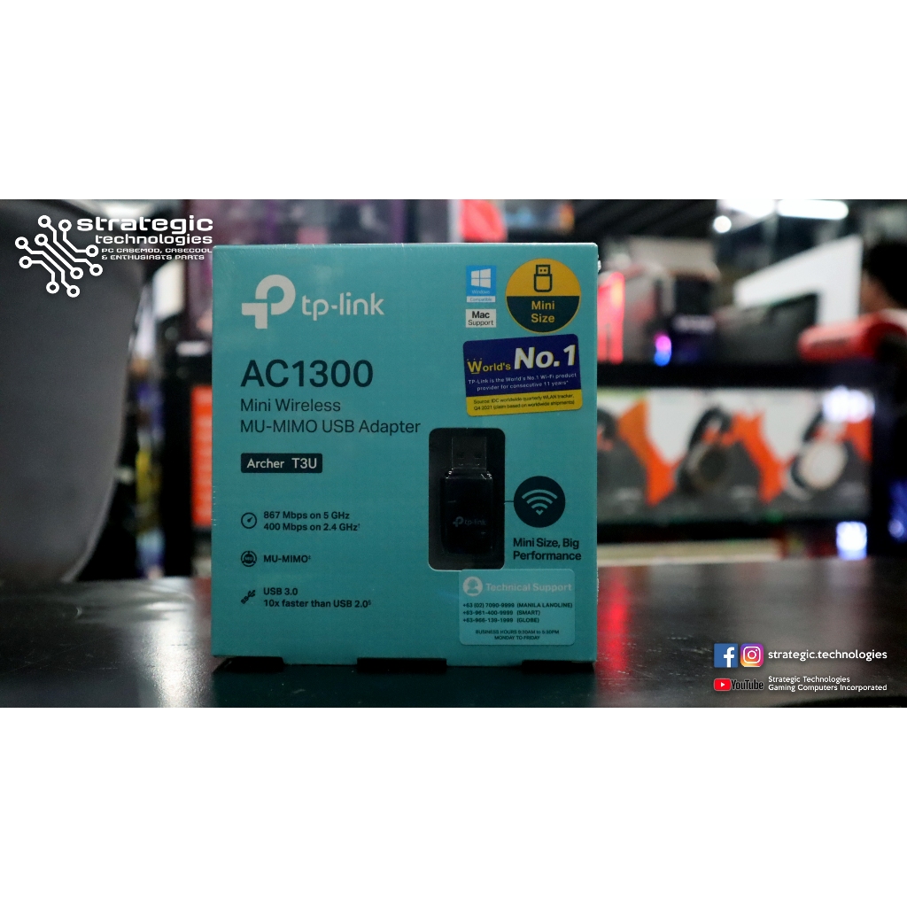 TP-Link Archer T3U AC1300 Mini Wireless MU-MIMO USB Adapter | Shopee ...