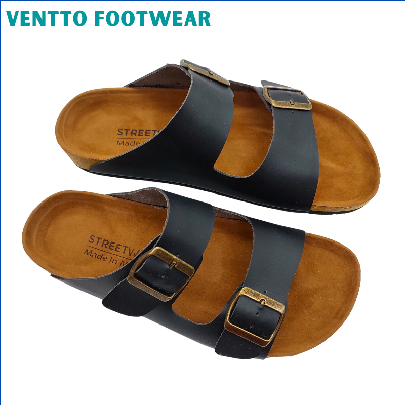 Mens Slippers Slippers With Two Straps LC WAIKIKI Buckle Detailed