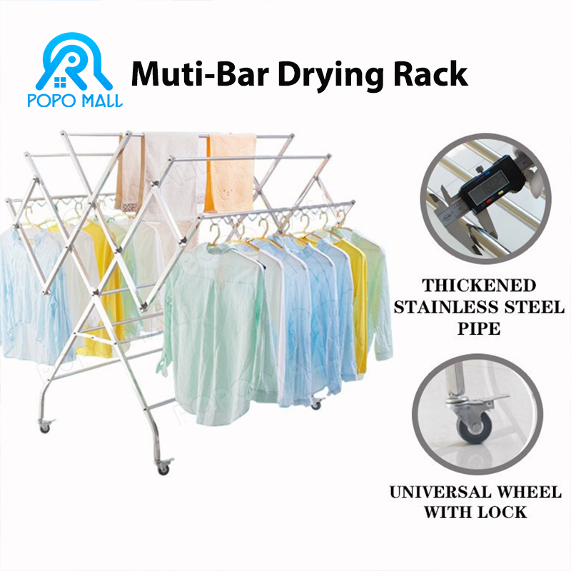 Heavy Duty Sampayan Stainless Steel Clothes Drying Rack Foldable ...