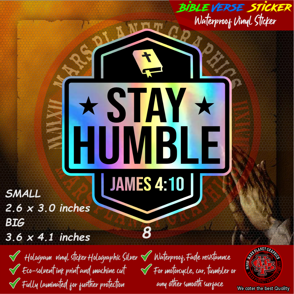 BIBLE VERSE RELIGIOUS CHRISTIAN STICKER DECAL Waterproof Laminated ...