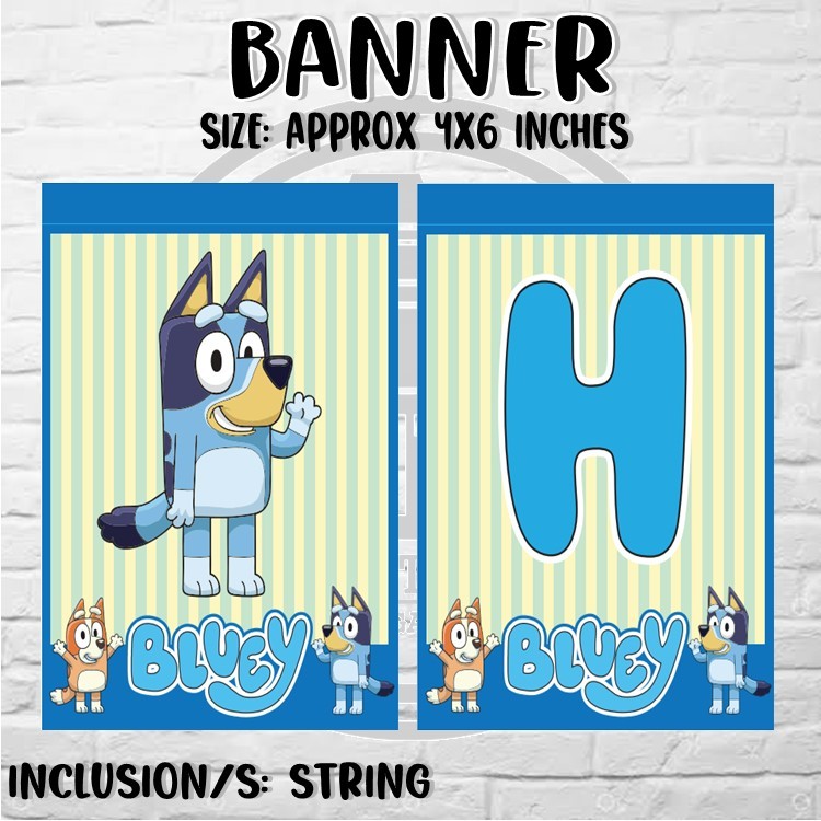 Bluey theme customize happy birthday banner | Shopee Philippines