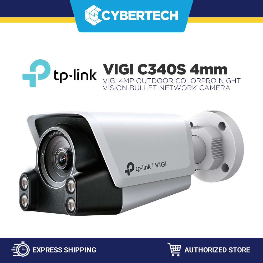 Cybertech TP-Link VIGI C340S 4mm VIGI 4MP Outdoor ColorPro Night Vision ...