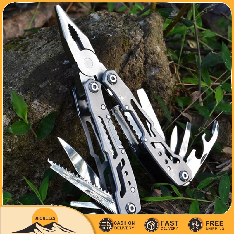 Sportias Multi-tool 14-in-1 Pocket Plier Folding Outdoor Camping ...