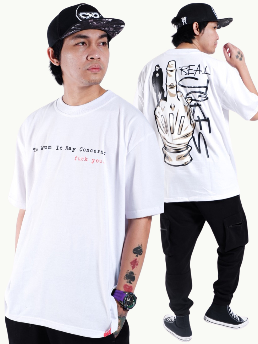 Real Jokes Clothing To Whom (White) | Shopee Philippines