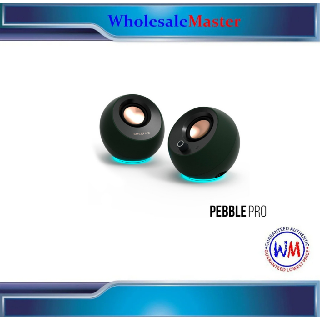 thumbnail image 2 of Creative Pebble Pro 2.0 USB-C Computer Speakers With Bluetooth & RGB Lighting - Clear Dialog & BassFlex 2 of 9