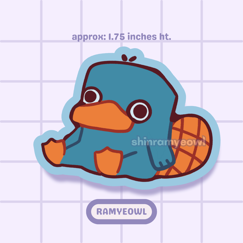 Perry The Platypus • Waterproof Matte Sticker • Shin Ramyeowl | Shopee ...