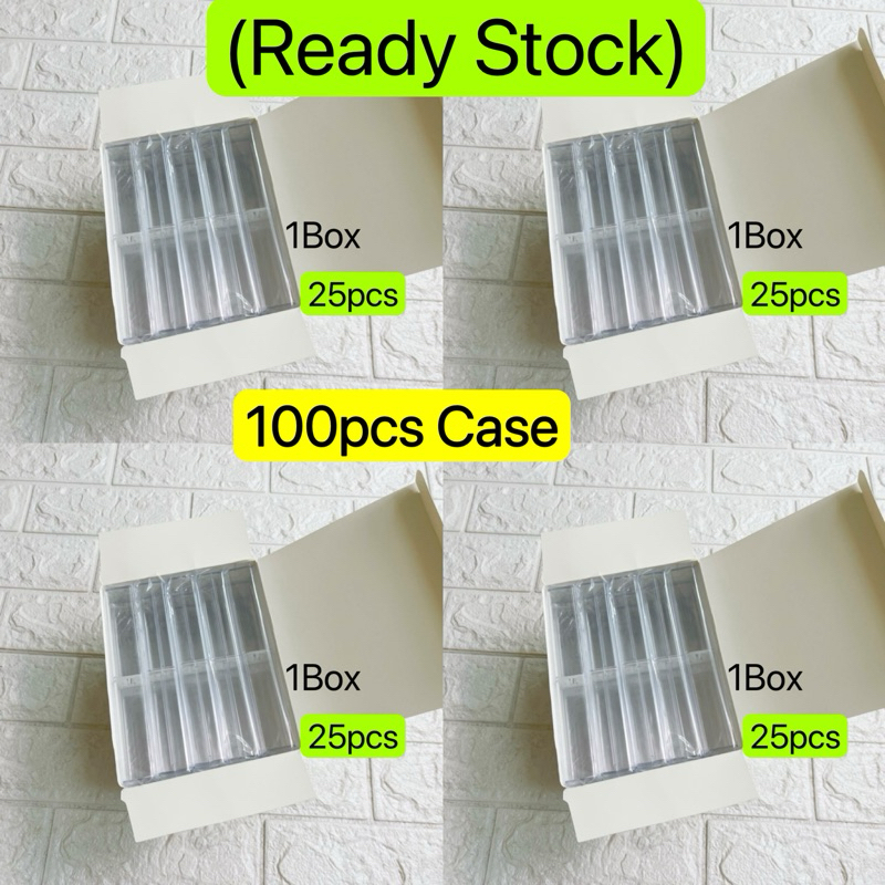 100pcs Acrylic Ballpen Case Transparent Pencil Giveaways Case Plastic ...
