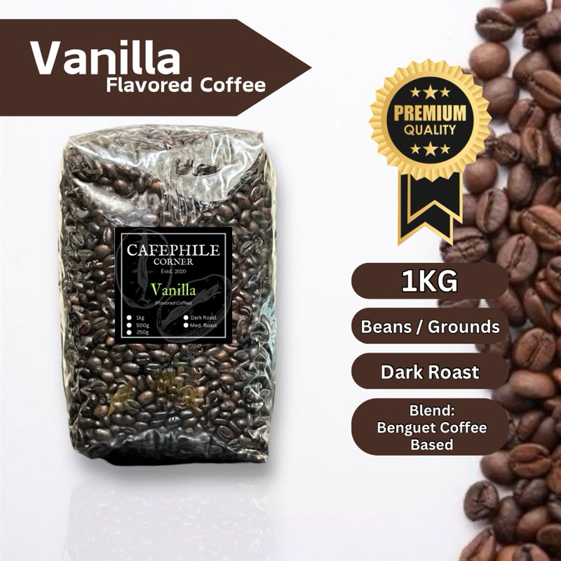 Vanilla flavored coffee beans Baguio (1000g/1kg) Shopee Philippines