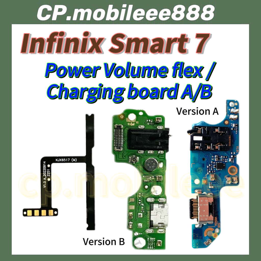 Infinix Smart 7 Volume Flex Button Switch USB Charging Port Board For ...