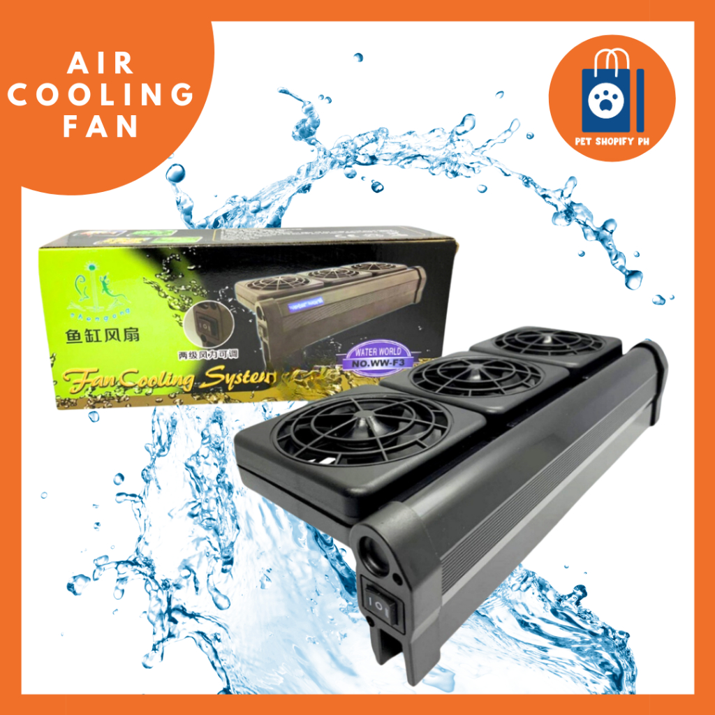 Fresh Look at Aquarium Air Cooling Fan System 3 Head 4 Head Temperature