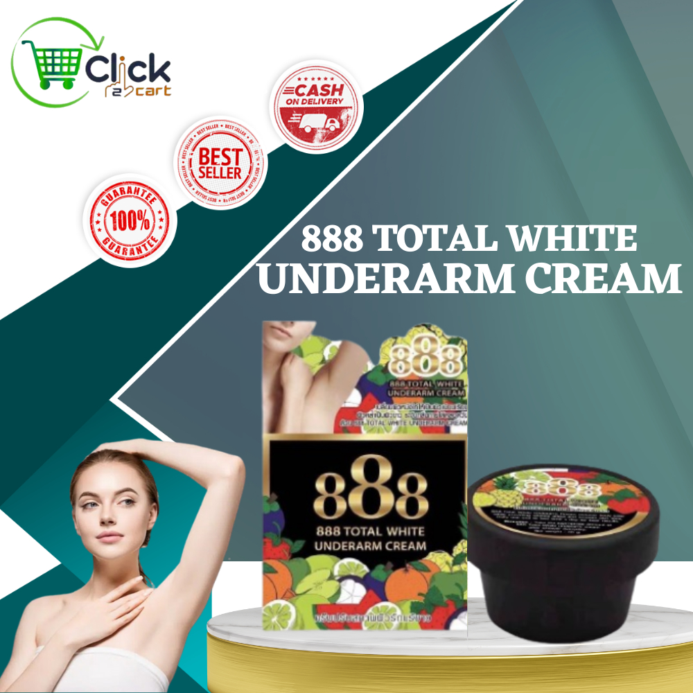 Original 888 Total White Underarm Whitening Cream Intense Whitening From Thailand 35g Shopee