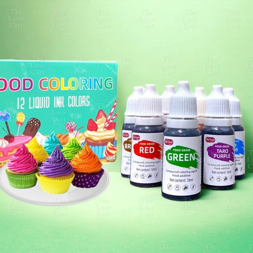 12pcs Natural Ink Food Coloring for Cake | Shopee Philippines