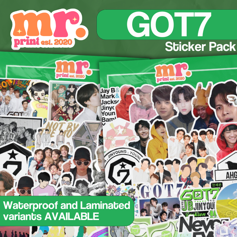 50 PCS| GOT7 STICKERS AHGASE KPOP IGOT7 STICKERS LAPTOP LUGGAGE ...