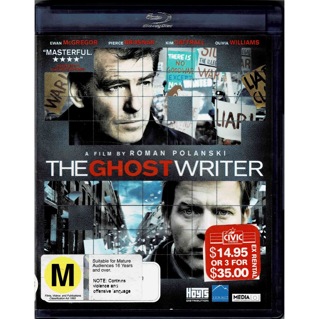 Bluray: The Ghost Writer (Region B) (Please Read) | Shopee Philippines