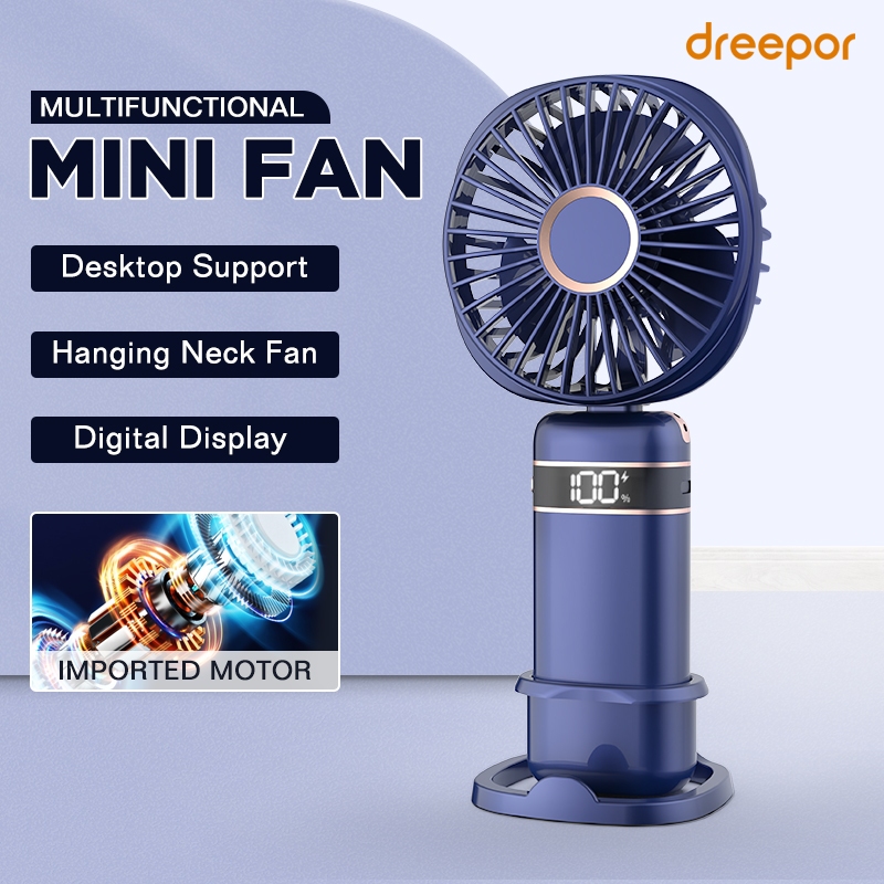 Dreepor Mini Fan Portable Usb Rechargeable Handheld Fan 5 Speed Small ...