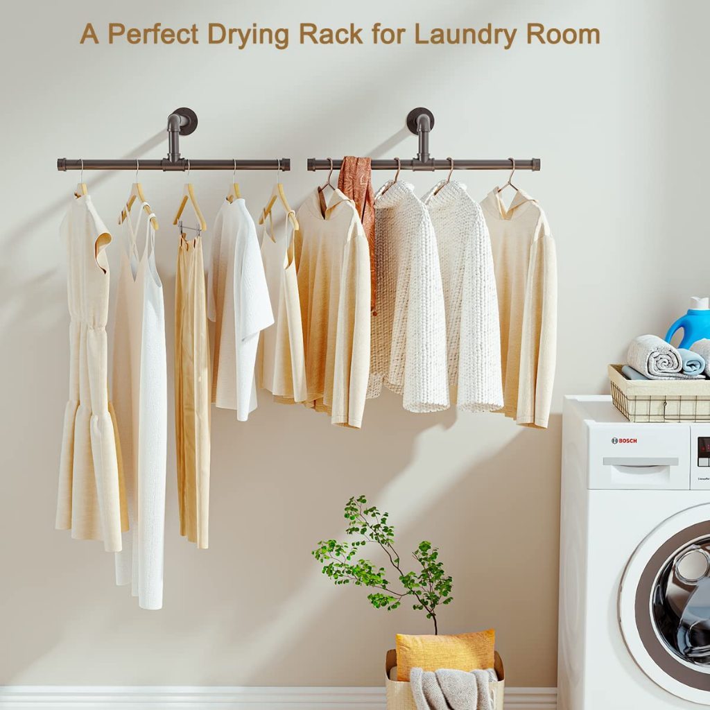 Wall Mounted Clothes Hanging Organizer Rack Metal Hanger Rack Sampayan ...