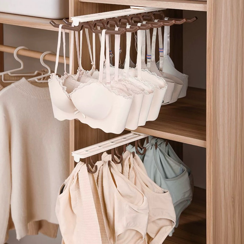 Underwear Rack Wardrobe Storage Pullout Slide Rail Multi-hook Suspender ...