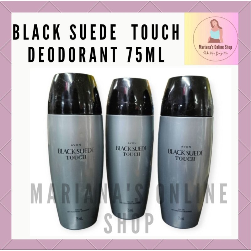 Déodorant à Bille Avon Black Suede Touch Pour Homme - 50 Ml, Parfum Cuir Suédé, Fabriqué En Suède