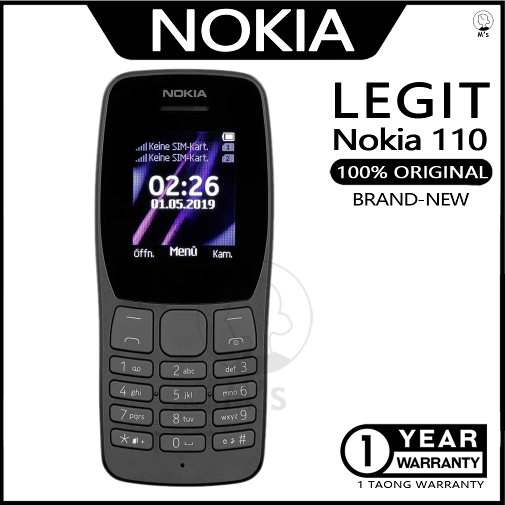 legit Nokia 110 Original Phone Keypad Feature Phone support SD card 32 GB Dual  Sim game FM radio mp3 | Shopee Philippines