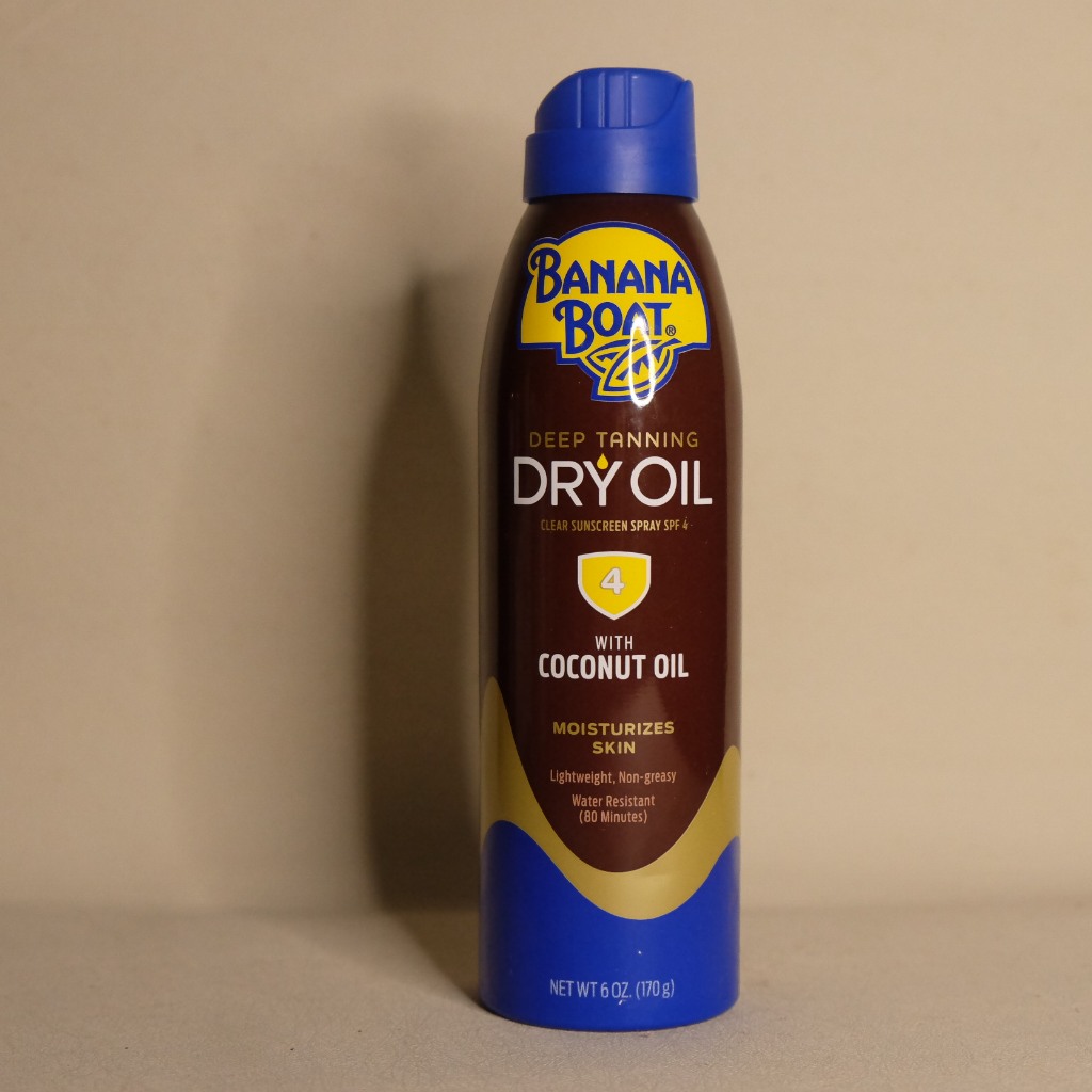 Banana Boat Deep Tanning Dry Oil Clear Sunscreen Spray SPF 4 with