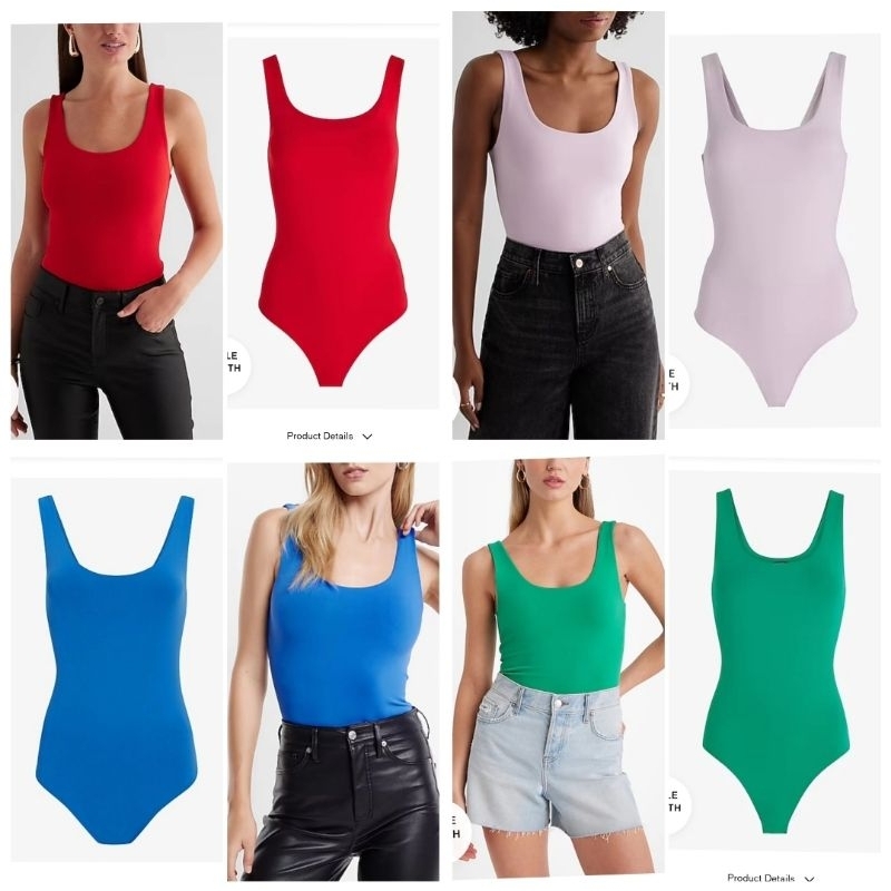 Ex.pres$ Body Contour High Compression Scoop Neck Bodysuit R1A | Shopee ...