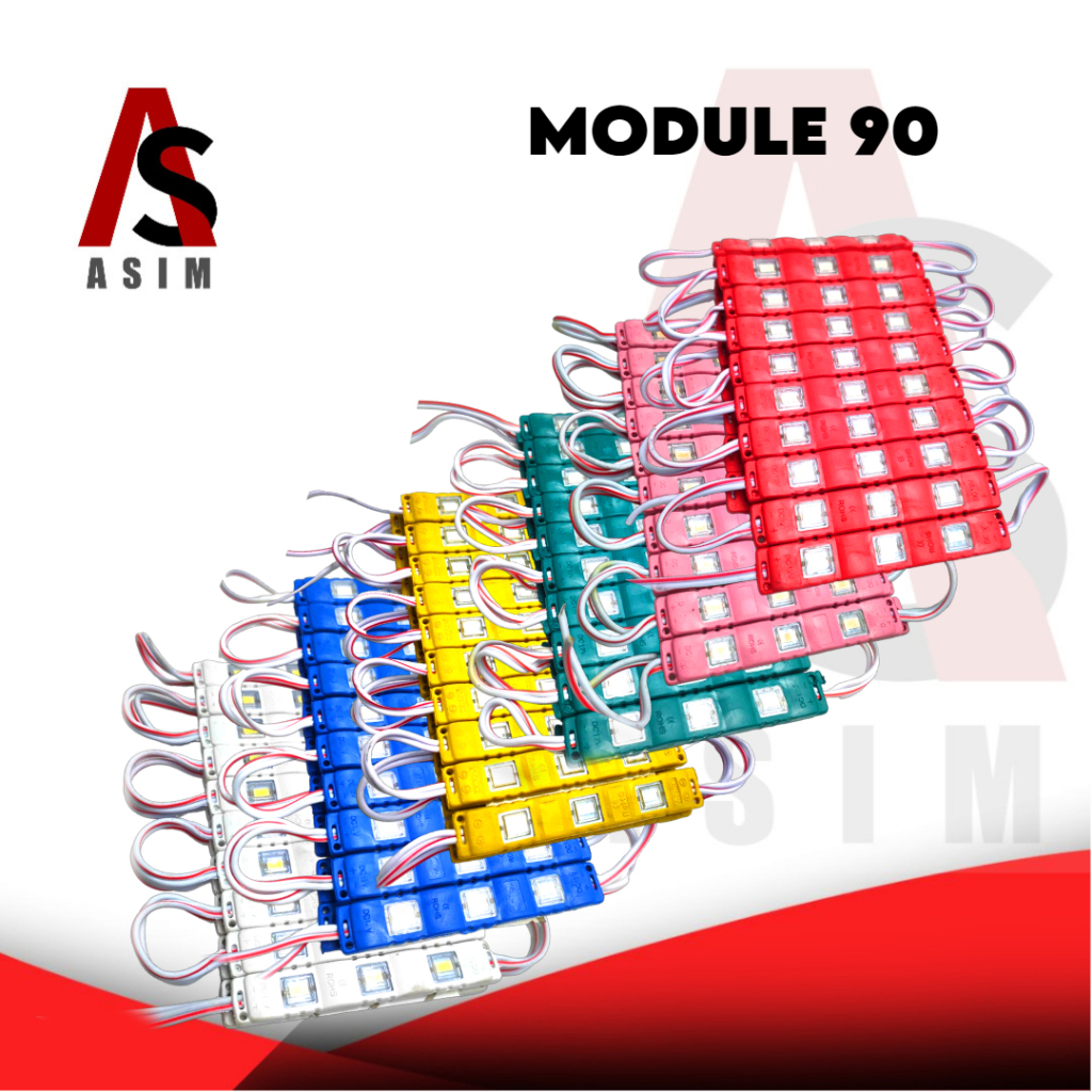 ASIM MOTORCYCLE 1PC MODULE 90 3LED SQUARE LED LIGHT WATERPROOF | Shopee ...