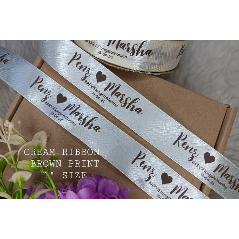 SATIN RIBBON/PERSONALIZED 50 YARDS PER ROLL | Shopee Philippines