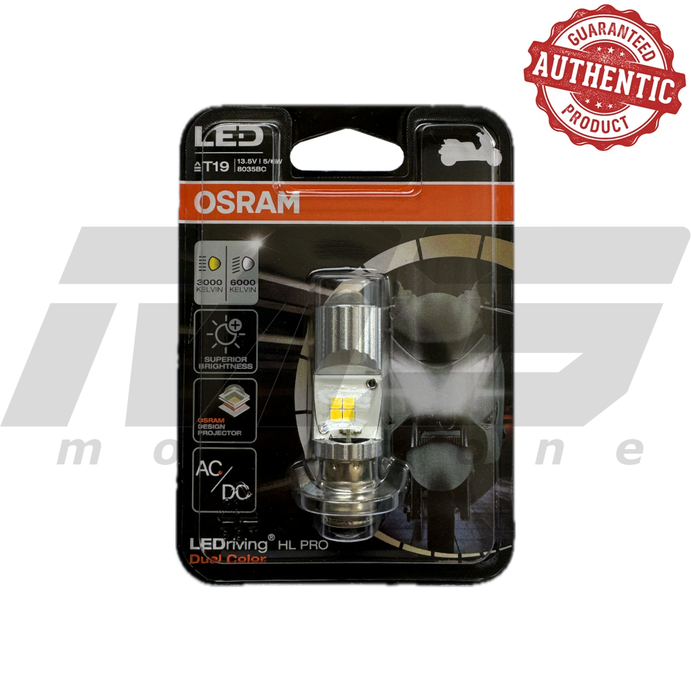 OSRAM Dual Color PRO LED T19/1 Leg MC Headlight Bulb | Shopee Philippines