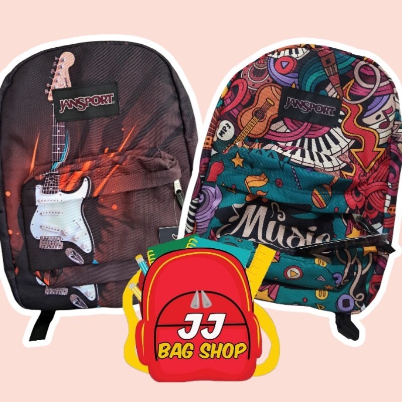 SCHOOL BAG QUALITY BACKPACK Jansport Superbreak MUSIC DESIGN
