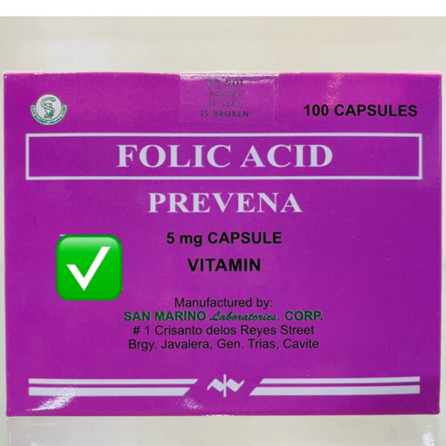 FOLIC ACID (100 Capsules) | Shopee Philippines