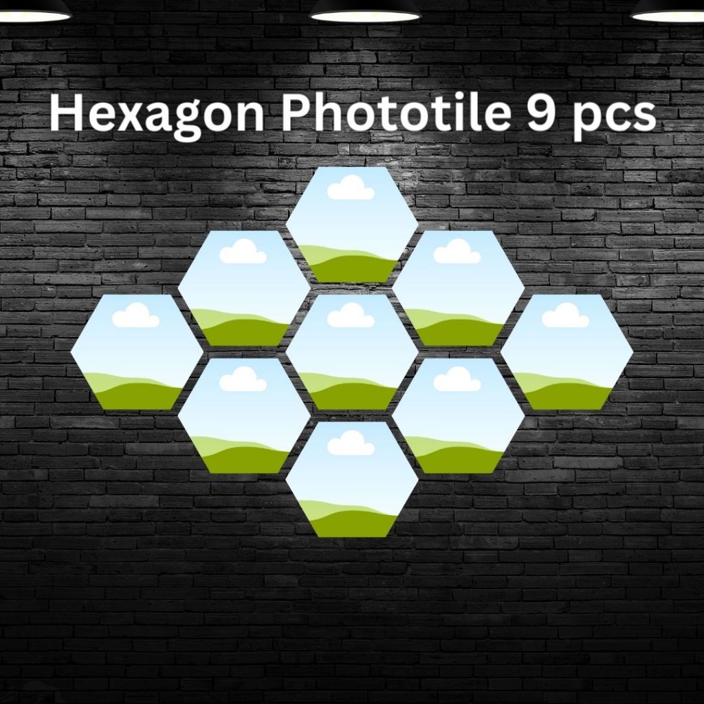 PERSONALIZED PHOTO TILE HEXAGON SINTRA BOARD 3MM DECORATIONS WALL DECOR ...