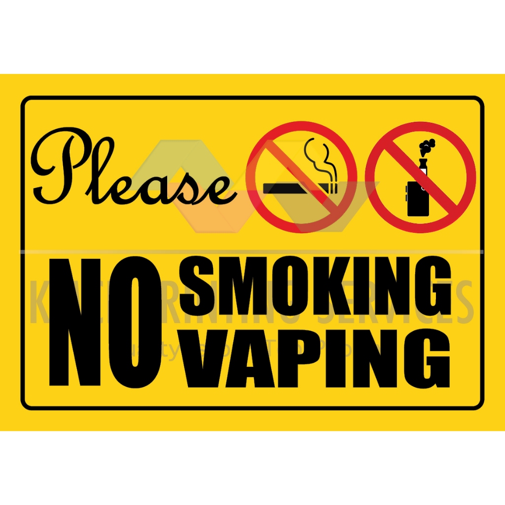NO SMOKING NO VAPING Signs Household and Company | Shopee Philippines