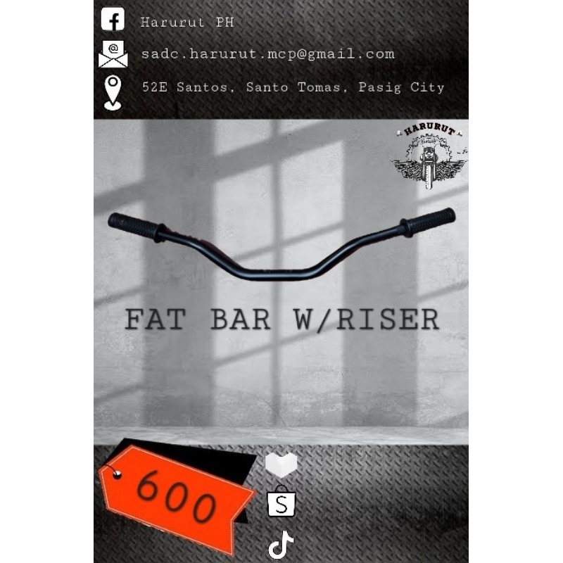 FAT BAR WITH RISER COLOR BLACK | Shopee Philippines