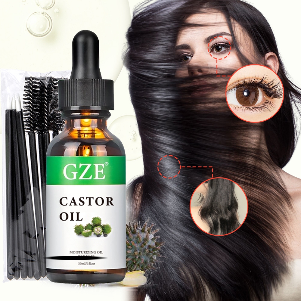 Gze Cold Pressed Effective Castor Oil For Eyelash And Eyebrow Lash Hair