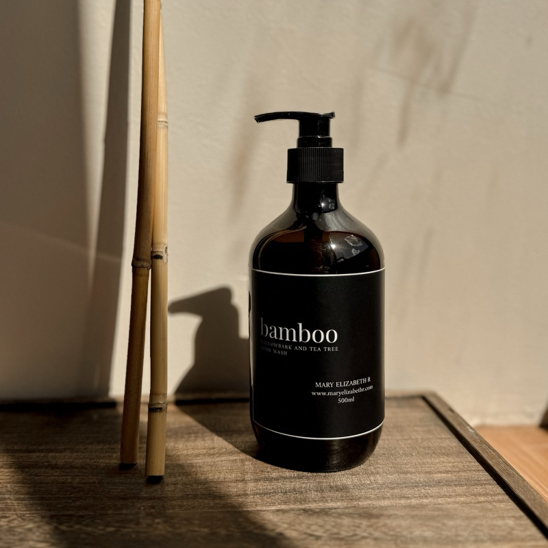 For Body Acne Bamboo Body Wash with Tea Tree, Willowbark, and Tomato