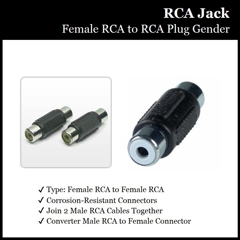 Female rca to female rca gender female rca to rca plug gender adapter