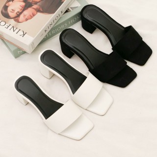 Kimi Chica 2 Inch Comfy Block Heels Sandals Casual Formal Office Korean 