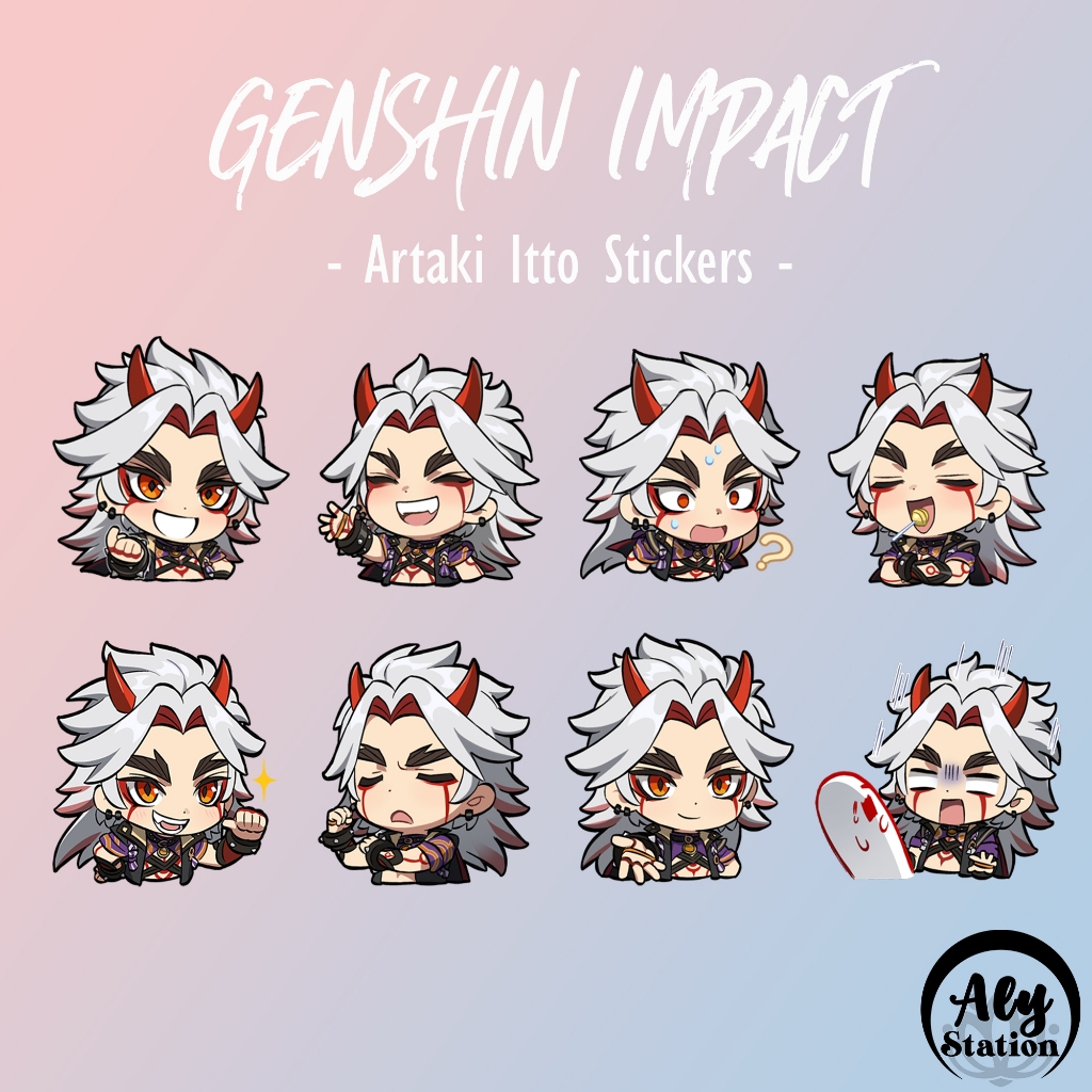 Genshin Impact Arataki Itto Stickers | Shopee Philippines