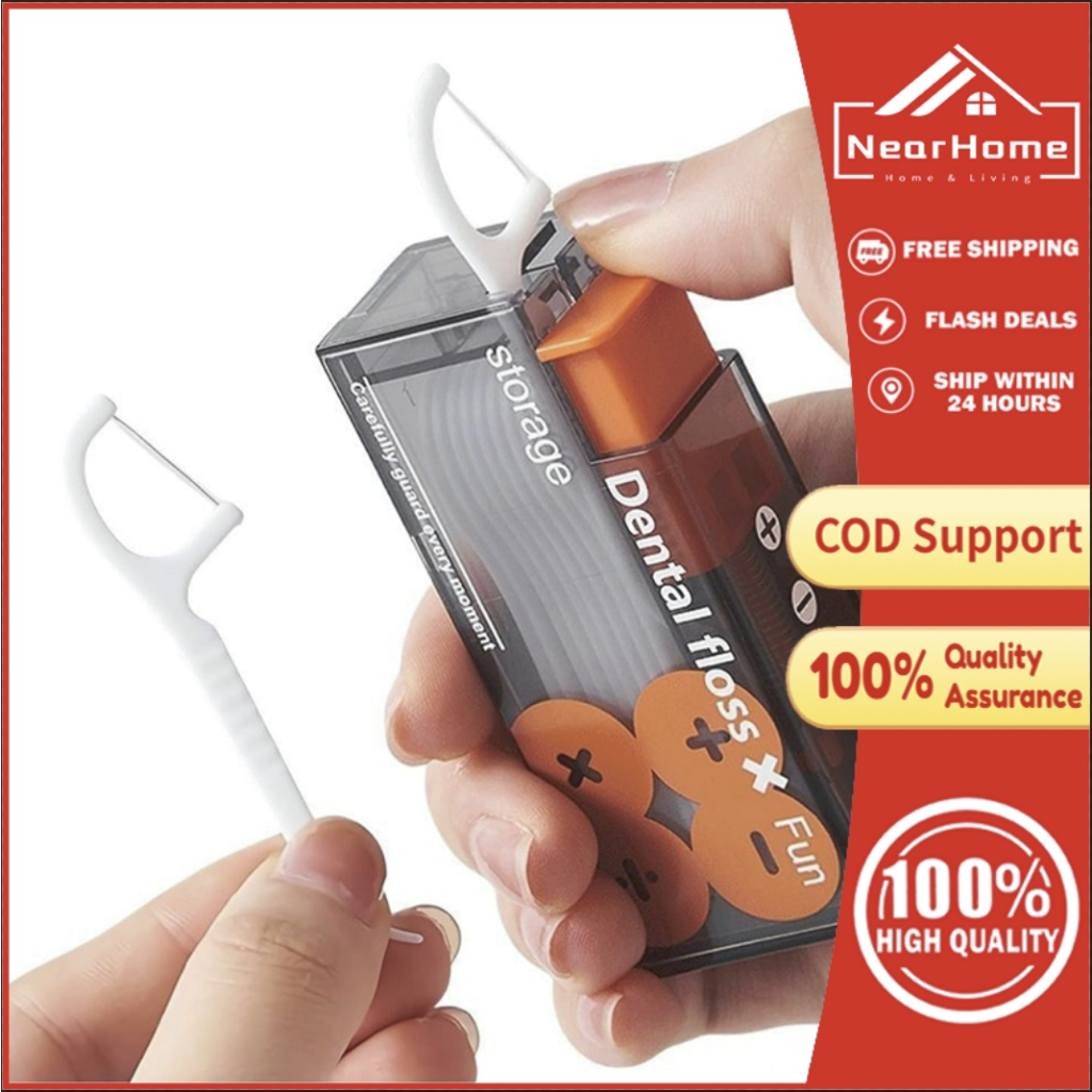 Portable floss box with press type automatic pop-up floss storage box ...