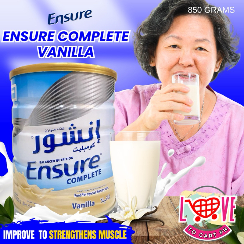 𝐎𝐑𝐈𝐆𝐈𝐍𝐀𝐋 850g Bundle Of 2 Ensure Complete Powder Milk For Adult Senior Vanilla Flavor Powdered