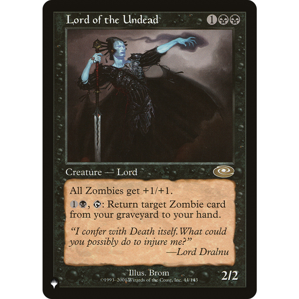 Lord of the Undead plist-104 MTG Top Ratings Proxy (sticker is already
