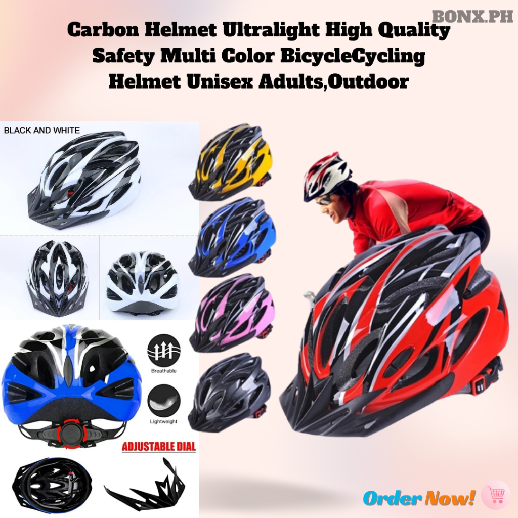 Carbon Helmet Ultralight High Quality Safety Multi Color BicycleCycling Helmet Unisex Adults Outdoor