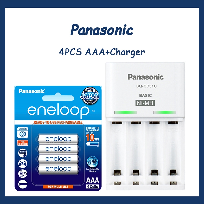 Original Panasonic Eneloop Charger Bq Cc With Slot Aa Aaa Rechargeable Battery V Nimh