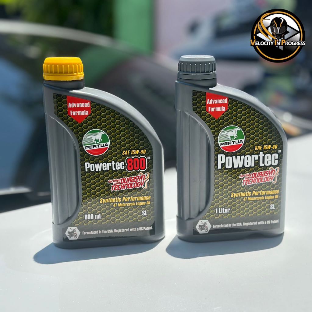 PERTUA MOTO POWERTEC MOTORCYCLE OIL 15W-40 1LITER / 800ML | Shopee ...