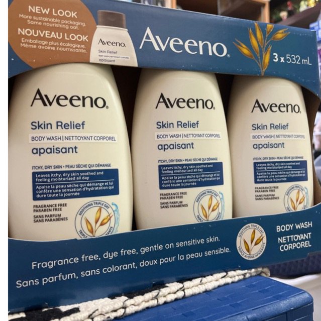 Aveeno Skin Relief Body Wash CANADA 3 x532 ml🇨🇦 Shopee Philippines