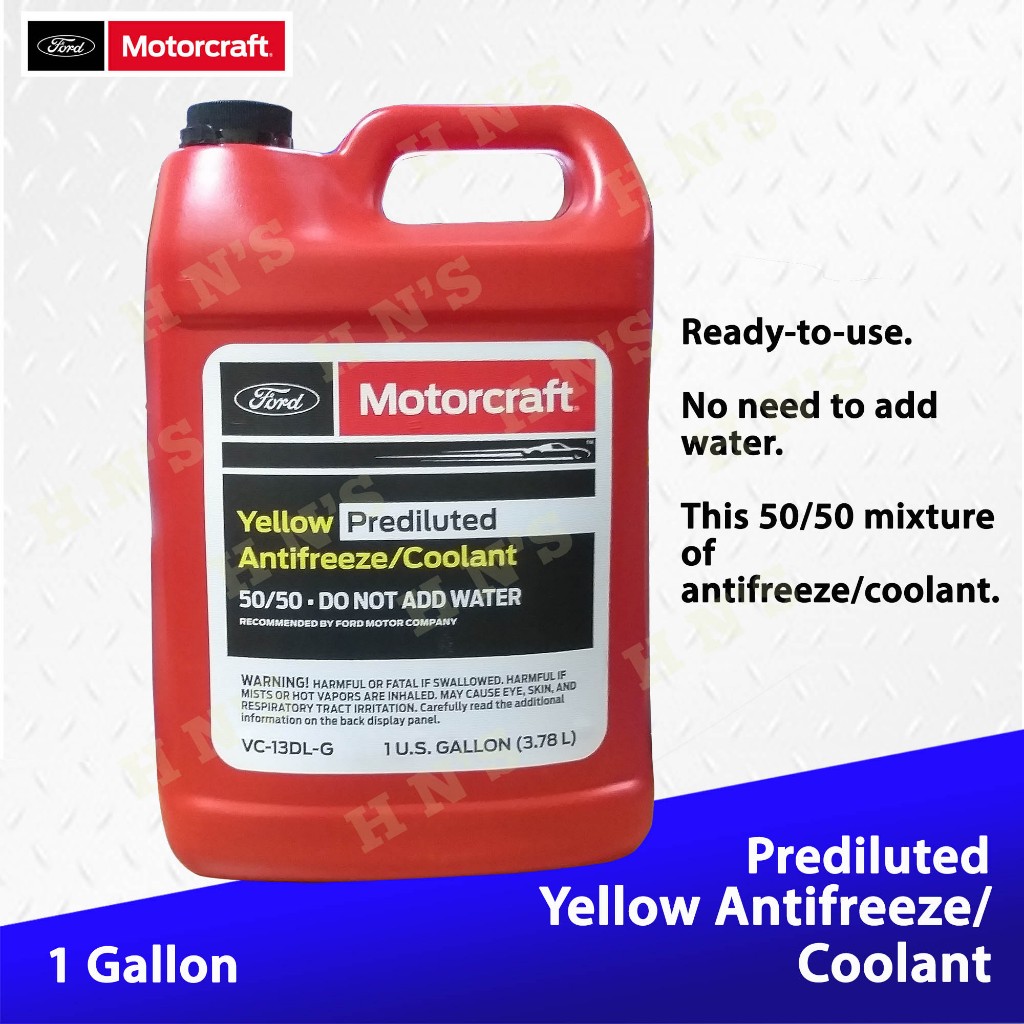 Motorcraft Yellow Prediluted Antifreeze/Coolant 1 Gallon Shopee